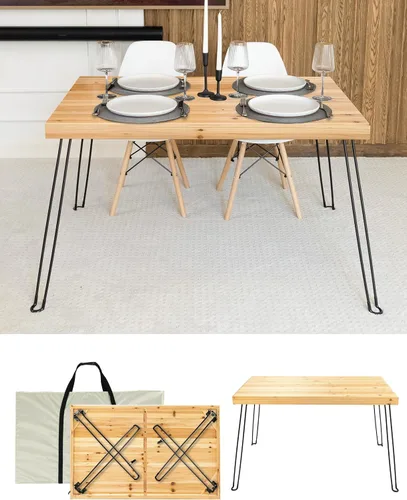 Vista 15 de Sleekform Mesa de centro plegable de madera, 20 x 40 pulgadas, abedul
