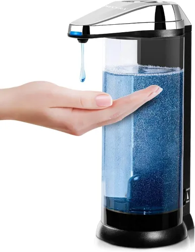 Vista 13 de Secura - Dispensador de jabón automático de 17 oz, funciona con baterías, dispensador de jabón sin contacto con control de volumen ajustable