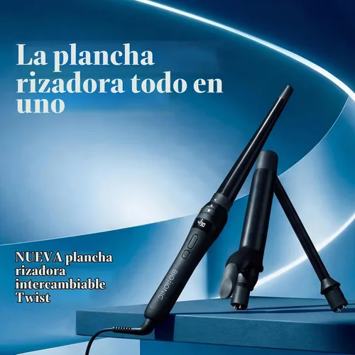 Vista 12 de Bio Ionic Twist - Juego de rizador y varita intercambiables 3 en 1, 1 mango con 3 barriles de cerámica intercambiables