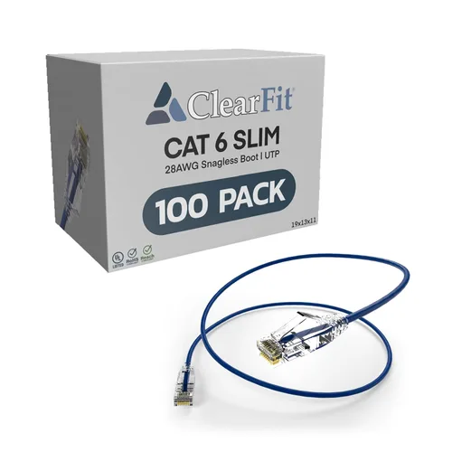 Vista 70 de UNC Group - Paquete de 10 cables de conexión Ethernet Cat6 28AWG de 1 pie, red, arranque transparente, Internet Cat 6, clasificación para centro
