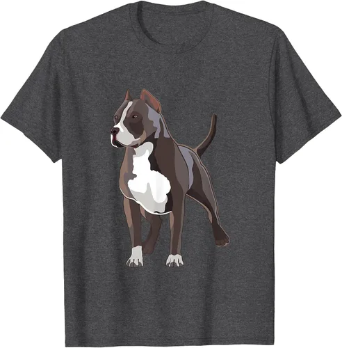 Vista 51 de American Bully Dog Holder Illustration for Dog Lovers T-Shirt Negro