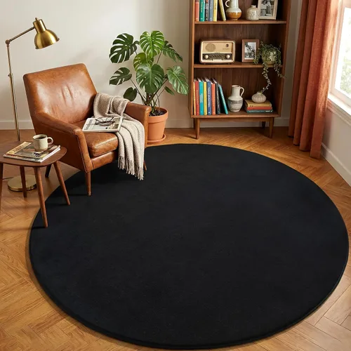 Vista 18 de Amearea Alfombra moderna lavable de 2 x 4 pies, color negro, alfombra de área pequeña para dormitorio, sala de estar, alfombra de espuma