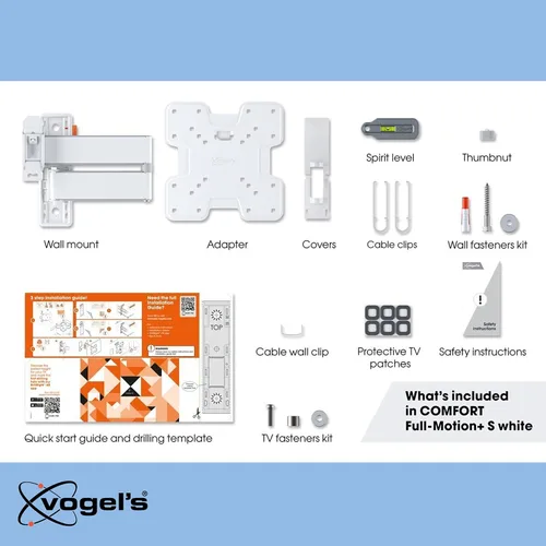 Vista 9 de Vogel's Comfort TVM 3245 - Soporte de pared giratorio para televisores de 19 a 43 pulgadas, hasta 33.1 lbs, certificado TÜV, gira hasta 180°, VESA