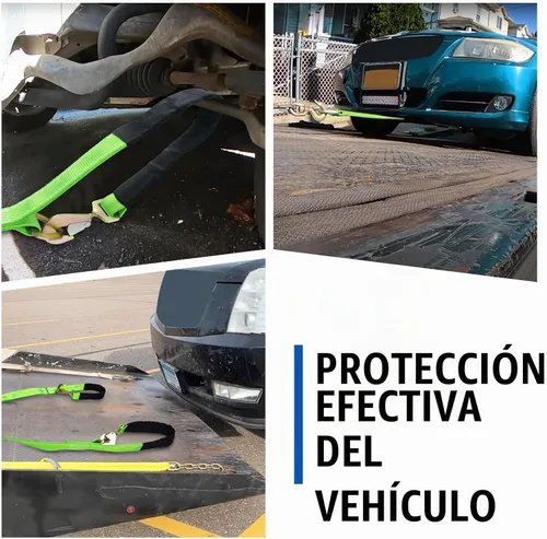 Vista 8 de Correa de Brida en V de 2" x 4' con Ganchos a Presión/Funda Cordura y Correa de Eje, Anillo en D en el Medio, Correas de Remolque de Servicio Pesado