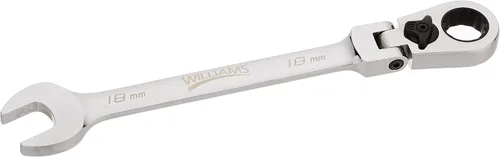 Vista 5 de Williams JHW1210RCF Llave combinada SAE reversible de cabeza flexible de 12 puntos, con acabado cromado pulido - 5/16 pulgadas