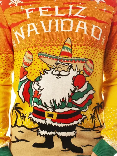 Vista 2 de Ugly Christmas Party - Suéteres llamativos de Navidad, unisex, suéter divertido de un reno