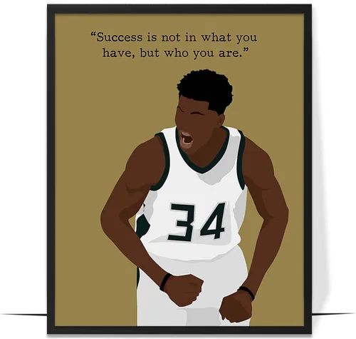 Vista 14 de LOLUIS Arte de pared motivacional, citas inspiradoras de baloncesto, sin marco, 8 x 10 pulgadas, ilustraciones dibujadas a mano, dormitorio