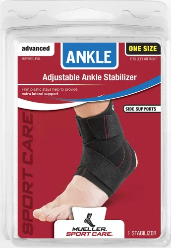 Vista 5 de MUELLER Sports Medicine - Estabilizador de tobillo ajustable, soporte de tobillo para esguinces, tobillo derecho o izquierdo tenso, hombres
