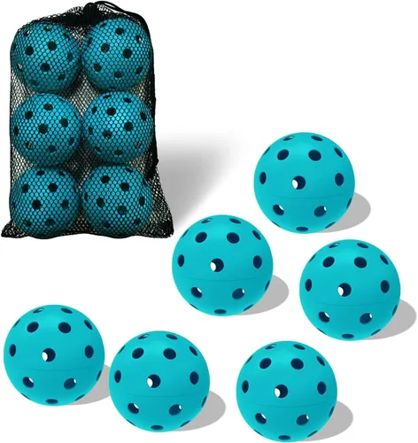 Vista 45 de Paquete de 6 pelotas de pickleball deportivas para exteriores - 40 pelotas de pickleball - Bolas de pickleball de EE. UU. aprobadas por USAPA