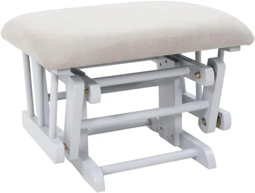 Vista 9 de Naomi Home Mecedora para bebé con otomana – Silla deslizante suave y silenciosa, respaldo alto y brazos acolchados para alimentación, muebles