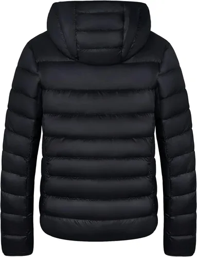 Vista 2 de SOLOCOTE Chaqueta ligera acolchada de plumón para mujer, resistente al agua, abrigo de invierno con capucha