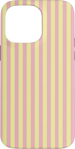 Vista 21 de Funda para iPhone 17 con rayas verticales amarillas y rosadas