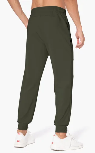 Vista 2 de M MAROAUT Pantalones deportivos para hombre, pantalones deportivos ligeros con bolsillos con cremallera, pantalones de entrenamiento para gimnasio