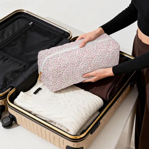 Vista 5 de HiTotes Bolsa de viaje para herramientas para el cabello, compatible con Dyson Airwrap, bonita funda de viaje floral para Shark Flexstyle Forro a