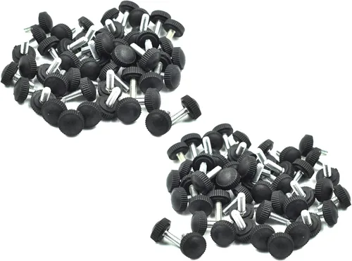 Vista 7 de Tornillo de pulgar moleteado roscado M4x8mm, 100 unidades para equipos mecánicos, instrumentos, aparatos, equipos de la industria farmacéutica