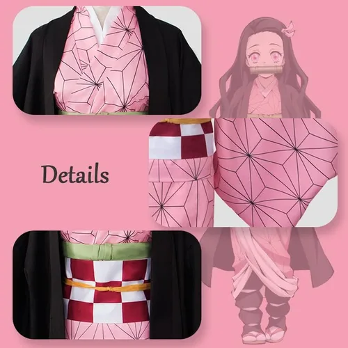 Vista 4 de LOHOU Disfraz de kimono de anime para cosplay, Demon Slayer-Tokitou Muichirou