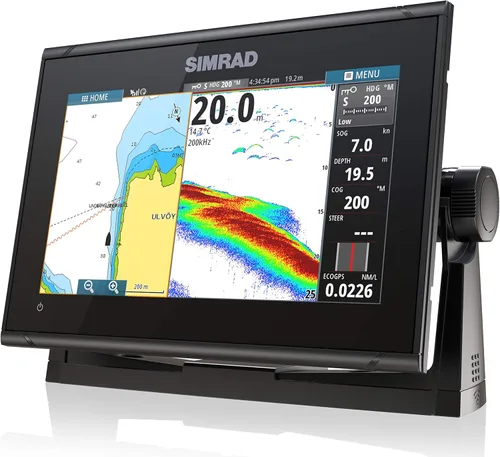 Vista 2 de Simrad GO9 XSE - plotter (sin transductor) con tarjeta de diagrama C-MAP Discover,000-13210-002