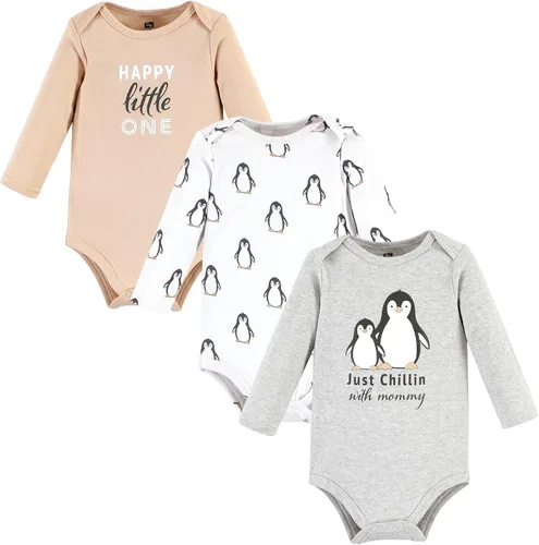 Vista 41 de Hudson Baby Body unisex de algodón de manga larga para bebé, leopardo rosa rojo