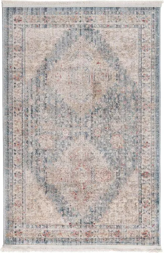 Vista 11 de Unique Loom Noble Collection - Alfombra de área Elizabeth (2' 2" x 3' 1" Rectángulo, Azul/Beige)