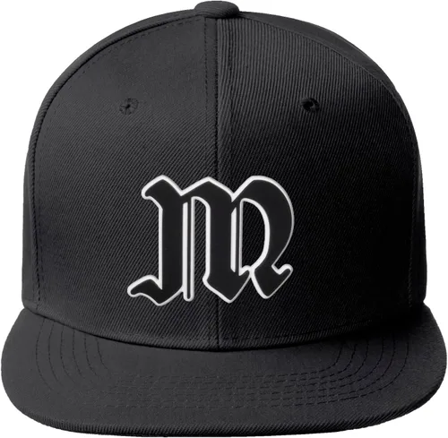 Vista 1149 de Daxton Gorra clásica con visera de billete plano con letras del alfabeto inglés antiguo de la A a la Z