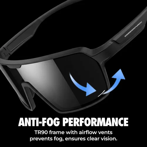 Vista 6 de grinderPUNCH Lentes de sol deportivos polarizados para hombres y mujeres, con protección UV, para béisbol, correr, ciclismo, esquí y pickleball