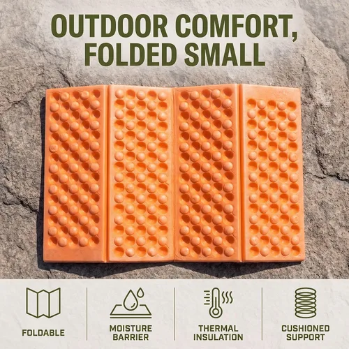 Vista 7 de 1 almohadilla de espuma impermeable plegable portátil para acampar al aire libre, senderismo, picnic, colchoneta de espuma para dormir para camping