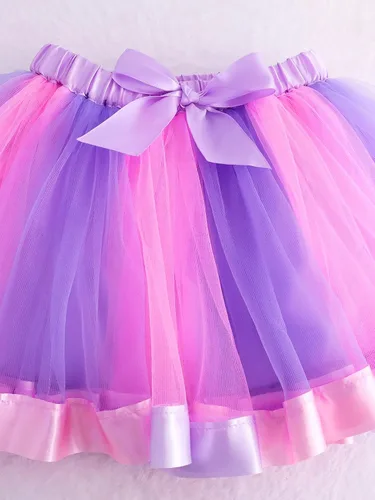 Vista 4 de Doctor Unicorn Conjunto de cumpleaños para niñas, vestido con falda de tutú, camiseta de unicornio, diadema y banda de satén