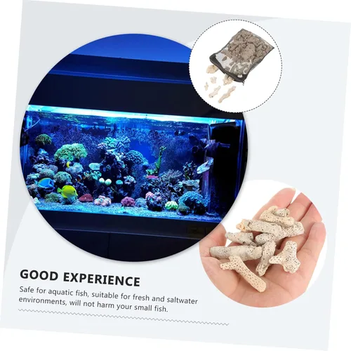Vista 7 de Ipetboom Filtro de coral triturado para acuario para pecera de agua dulce Ph, 17.64 oz de material de filtración de medios de cerámica bio estanque