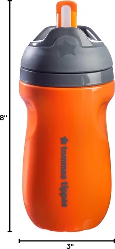 Vista 11 de Tommee Tippee - Botella aislada con popote Superstar, para mayores de 12 meses, 9 onzas / 265 ml, paquete de 1 botella de agua para niños pequeños