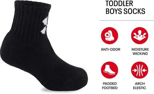 Vista 2 de Under Armour Boys' Multi Pack Quarter Sock