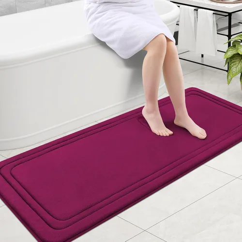 Vista 65 de Grandaily Alfombra de Baño de Espuma Viscoelástica 24x16, Ultra Suave, Antideslizante y Absorbente, Alfombras de Baño Lavables a Máquina y Secables
