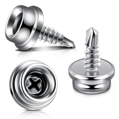 Vista 7 de Broches de Lona para Barco de Acero Inoxidable con Tornillo, Broches Metálicos para Cubierta de Barco, Casquillo de 3/8 Pulgadas con Tornillo