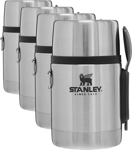 Vista 6 de Stanley Tarro de Comida Clásico y Spork de 18 oz Recipiente de Alimentos con Aislamiento al Vacío Tapa de Rosca de Boca Ancha Empacable
