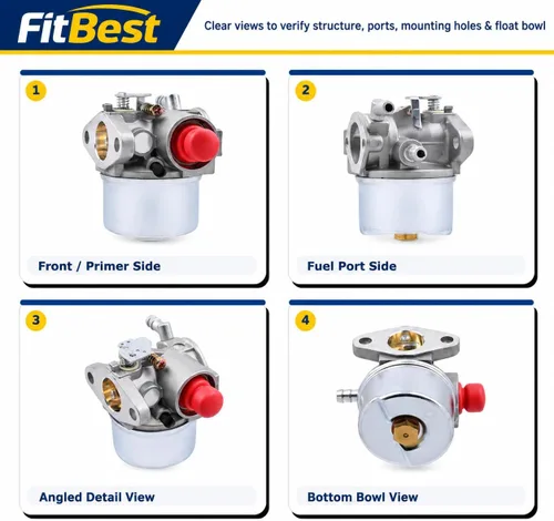 Vista 6 de FitBest 640025 640017B Carburador con filtro de aire 36046 Kit de afinación para Tecumseh OHH45 OHH50 OHH55 OHH60 OHH65 5.5HP 6.5HP OHH Enduro OHV