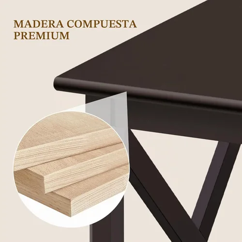 Vista 7 de Yaheetech X-Design - Juego de 2 mesas auxiliares para sofá con estante de almacenamiento, soporte lateral de 2 niveles, mesa pequeña para sala