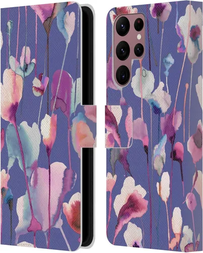 Vista 149 de Head Case Designs Officially Licensed Ninola Abstract Poppies Lilac Floral Leather Wallet Case Compatible with Samsung Galaxy A07 4G
