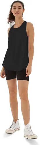 Vista 4 de sissycos Camisetas deportivas sin mangas con espalda cruzada para mujer, ajuste holgado