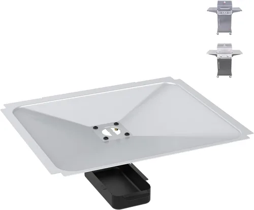 Vista 7 de Taza de grasa universal para parrillas Char-Broil Kenmore al aire libre y otras parrillas similares, taza recogedora de grasa con soporte y paquete