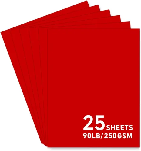 Vista 8 de 25 hojas de papel de cartulina negra, cartulina de 8.5 x 11 para Cricut.