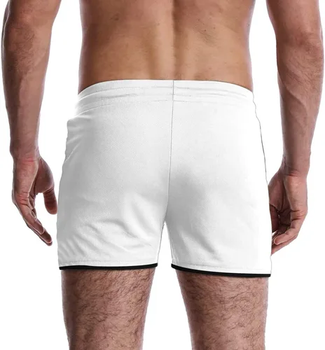 Vista 2 de EVERWORTH Pantalones cortos de entrenamiento para hombre, de secado rápido, pantalones cortos de culturismo, entrepierna de 4 pulgadas, pantalones