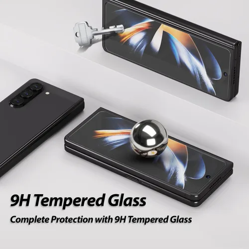 Vista 5 de DOME GLASS Whitestone - Protector de pantalla para Samsung Galaxy Z Fold 5 2023, protector de pantalla de vidrio templado completo con tecnología