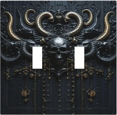 Vista 212 de Decorative Outlet Covers Blue Background White Cat Daisy Floral 2-Gang 1-Gang Wall Plate Single Toggle/Rocker Farmhouse Style Light Switch Covers