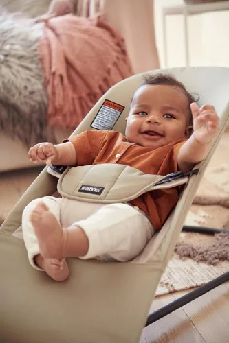 Vista 3 de BabyBjörn Bouncer Balance Soft, Algodón, Caqui/Beige Khaki/Beige