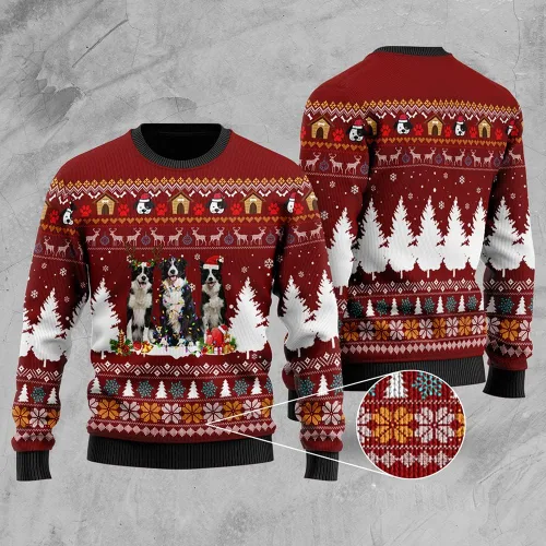 Vista 2 de Suéteres feos de Navidad para hombre suéter de Navidad cuello redondo juego de 22