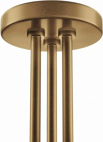 Vista 6 de Modway Stellar - Lámpara de techo semiempotrada de 3 luces en latón satinado ópalo, color marrón