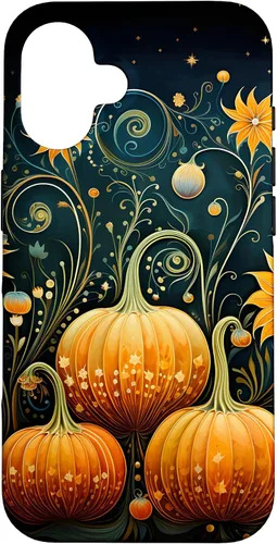 Vista 32 de Pumpkins - Carcasa para iPhone 17, diseño floral de otoño