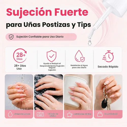 Vista 5 de Beetles - Pegamento de uñas a presión de secado rápido, 0.3 fl oz
