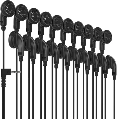 Vista 7 de Maeline Auriculares a granel con enchufe de auriculares de 0.138 in - Paquete de 500 unidades al por mayor - Negro