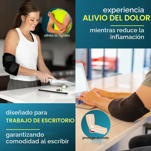 Vista 5 de BraceAbility Codera de bursitis Manga de compresión para brazo con cojín acolchado de apoyo suave para dolor de articulaciones Olecranon