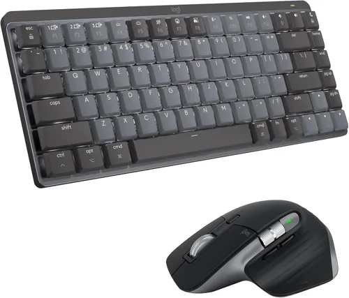 Vista 14 de Logitech MX Mechanical Mini - Teclado inalámbrico iluminado para Mac, interruptores de rendimiento de bajo perfil, teclas táctiles silenciosas, Gris